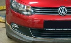 1 149 р. Реснички Racing Volkswagen Polo 5 седан дорестайлинг (2009-2015) (Неокрашенные)  с доставкой в г. Майкоп. Увеличить фотографию 2