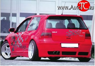 4 399 р. Накладка заднего бампера Sunrise Volkswagen Golf 4 (1997-2003)  с доставкой в г. Майкоп