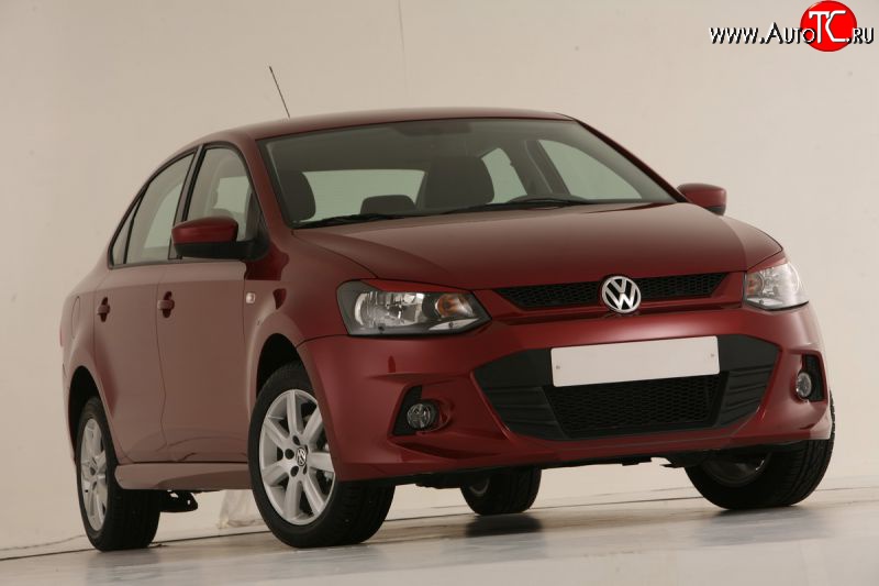 7 249 р. Передний бампер Sport Volkswagen Polo 5 седан дорестайлинг (2009-2015) (Неокрашенный)  с доставкой в г. Майкоп