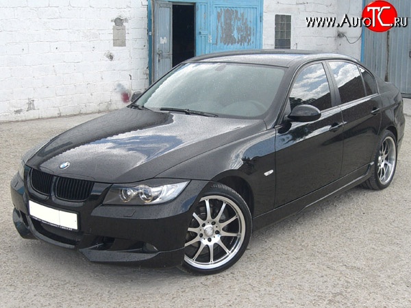 5 999 р. Накладка переднего бампера AC Shnitzer  BMW 3 серия  E90 (2004-2008) седан дорестайлинг (Неокрашенная)  с доставкой в г. Майкоп