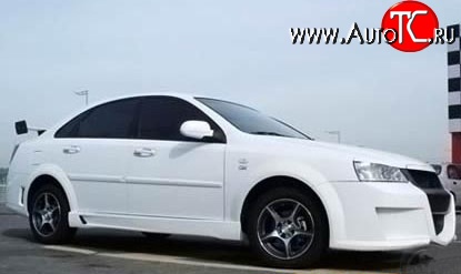 5 949 р. Пороги накладки Rieger Chevrolet Lacetti седан (2002-2013) (Неокрашенные)  с доставкой в г. Майкоп