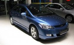 5 399 р. Пороги накладки Mugen  Honda Civic  FD (2005-2011) седан дорестайлинг, седан рестайлинг (Неокрашенные)  с доставкой в г. Майкоп. Увеличить фотографию 3
