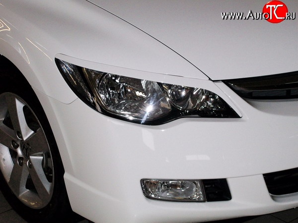 1 149 р. Реснички Mugen  Honda Civic  FD (2005-2011) седан дорестайлинг, седан рестайлинг (Неокрашенные)  с доставкой в г. Майкоп