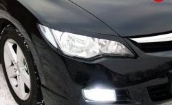 1 149 р. Реснички Mugen  Honda Civic  FD (2005-2011) седан дорестайлинг, седан рестайлинг (Неокрашенные)  с доставкой в г. Майкоп. Увеличить фотографию 5