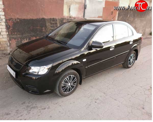 919 р. Реснички M-VRS KIA Rio 2 JB дорестайлинг седан (2005-2009) (Неокрашенные)  с доставкой в г. Майкоп