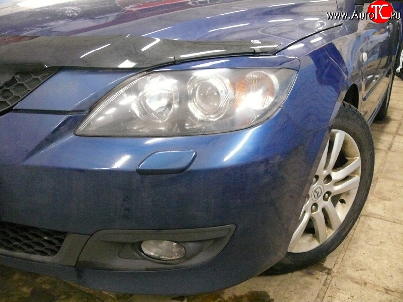 859 р. Реснички Style V2  Mazda 3/Axela  BK (2006-2009) рестайлинг, хэтчбэк (Неокрашенные)  с доставкой в г. Майкоп