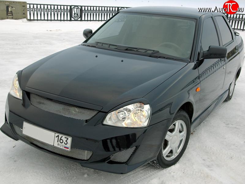 189 р. Реснички Кураж-2 Лада Приора 2170 седан дорестайлинг (2007-2014) (Неокрашенные)  с доставкой в г. Майкоп