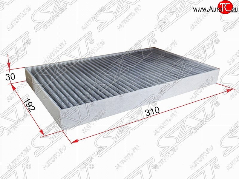 261 р. Фильтр салонный SAT (угольный, 310x192x30 mm)  Audi 100  С4 - A6 ( С4,  C4,  C5)  с доставкой в г. Майкоп