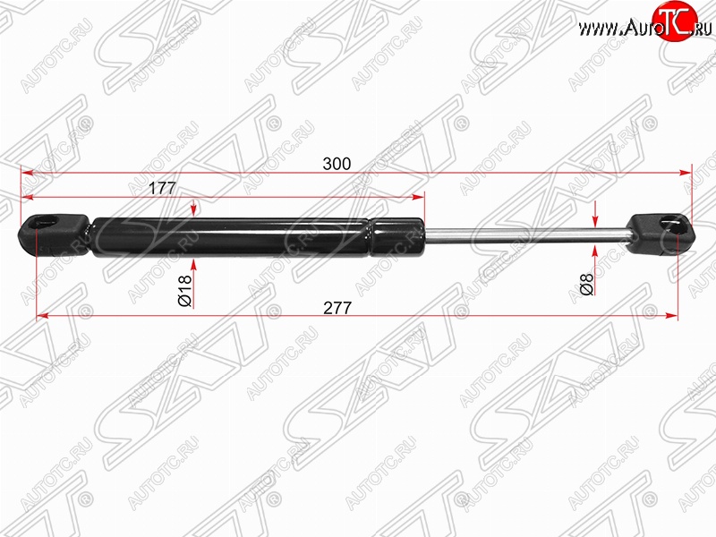 529 р. Упор крышки багажника SAT (газовый) Audi A4 B5 8D2 седан 1-ый рестайлинг (1996-1998)  с доставкой в г. Майкоп