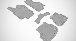Износостойкие коврики в салон SeiNtex Premium 3D 4 шт. (ворсовые, серые) Audi A3 ( 8VS седан,  8VA хэтчбэк 5 дв.,  8V1) (2012-2020) дорестайлинг, хэтчбэк 3 дв. дорестайлинг, рестайлин, рестайлинг