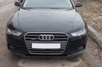 1 179 р. Реснички на фары KURAJ  Audi A4  B8 (2007-2011) дорестайлинг, седан (Неокрашенные)  с доставкой в г. Майкоп. Увеличить фотографию 2