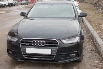1 179 р. Реснички на фары KURAJ  Audi A4  B8 (2007-2011) дорестайлинг, седан (Неокрашенные)  с доставкой в г. Майкоп. Увеличить фотографию 3
