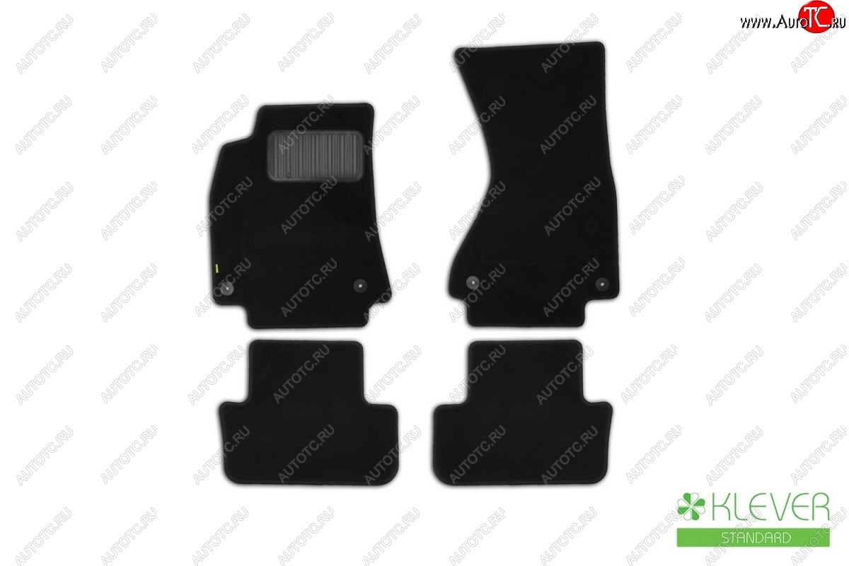 2 599 р. Коврики в салон (текстиль) 4D Klever Standart Audi A4 B8 дорестайлинг, универсал (2007-2011)  с доставкой в г. Майкоп