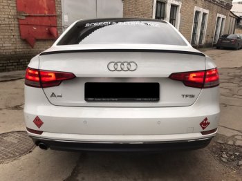 3 399 р. Лип спойлер АВТОКРАТ Audi A4 B9 дорестайлинг,седан (2016-2020) (Неокрашенный)  с доставкой в г. Майкоп. Увеличить фотографию 2