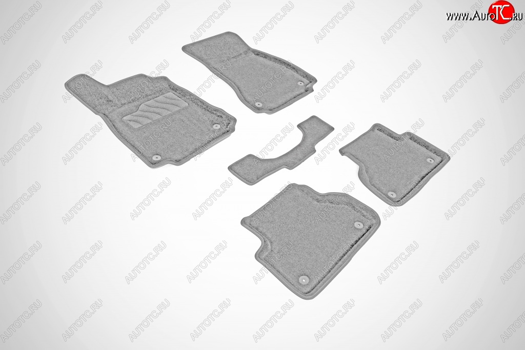 7 649 р. Износостойкие коврики в салон 3D AUDI A4(B9) серые (компл)  Audi A4  B9 (2016-2020) дорестайлинг,седан  с доставкой в г. Майкоп