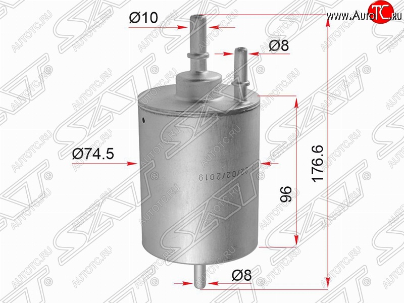 1 289 р. Топливный фильтр SAT (1.8/2.4/3.0/4.2)  Audi A4 ( B6,  B7) - A6  C6  с доставкой в г. Майкоп