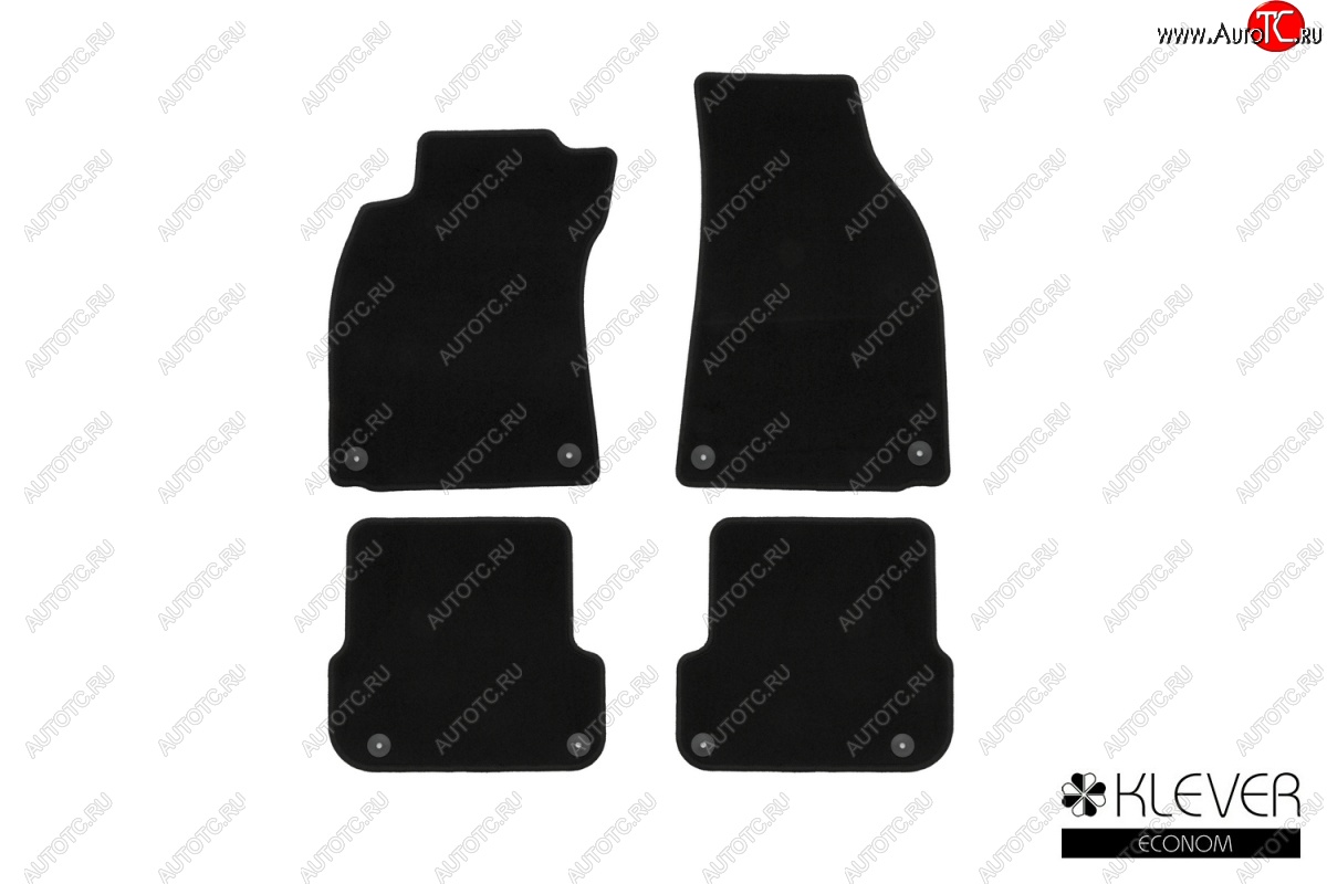 1 049 р. Коврики в салон (текстиль) (АКПП) Klever Econom Audi A4 B7 седан (2004-2008)  с доставкой в г. Майкоп