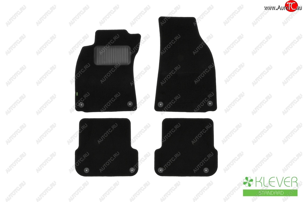 6 949 р. Коврики в салон (текстиль) 4D/5D (АКПП) Klever Standart Audi A4 B7 седан (2004-2008)  с доставкой в г. Майкоп