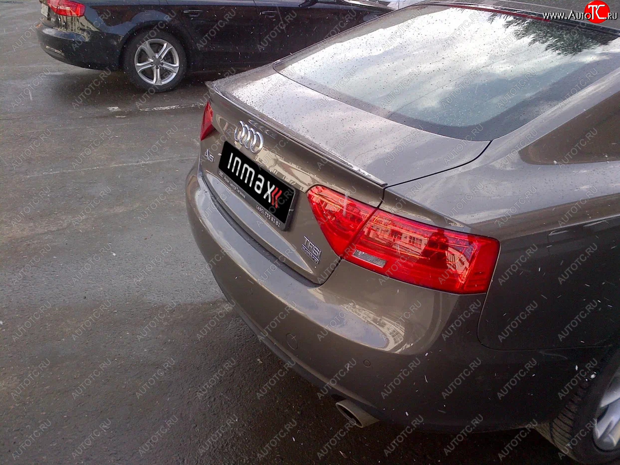 15 699 р. Лип спойлер INMAX  Audi A5  8T (2007-2016) дорестайлинг, лифтбэк, рестайлинг, лифтбэк (черный матовый)  с доставкой в г. Майкоп