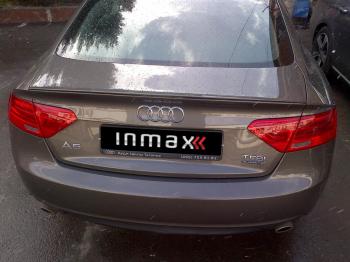 15 699 р. Лип спойлер INMAX  Audi A5  8T (2007-2016) дорестайлинг, лифтбэк, рестайлинг, лифтбэк (черный матовый)  с доставкой в г. Майкоп. Увеличить фотографию 2