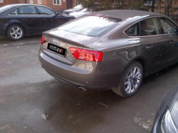 15 699 р. Лип спойлер INMAX  Audi A5  8T (2007-2016) дорестайлинг, лифтбэк, рестайлинг, лифтбэк (черный матовый)  с доставкой в г. Майкоп. Увеличить фотографию 3
