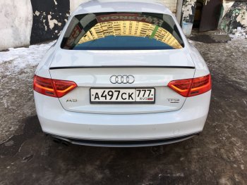 3 299 р. Лип спойлер АВТОКРАТ Audi A5 8T дорестайлинг, лифтбэк (2007-2011) (Неокрашенный)  с доставкой в г. Майкоп. Увеличить фотографию 2