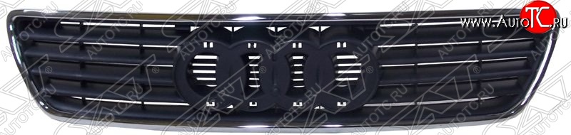 5 949 р. Решетка радиатора SAT (с хромом) Audi A6 С4 седан (1994-1997) (Цвет: черный.)  с доставкой в г. Майкоп