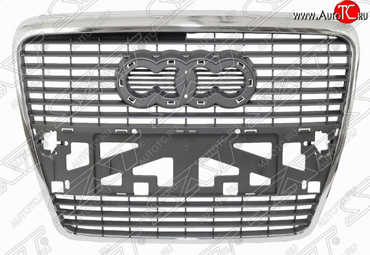 6 449 р. Решетка радиатора SAT (под гос. номера, хром) Audi A6 C6 дорестайлинг, универсал (2004-2008) (Неокрашенная) с доставкой в г. Майкоп Увеличить фотографию 1 6 449 р. Решетка радиатора SAT (под гос. номера, хром) Audi A6 C6 дорестайлинг, универсал (2004-2008) (Неокрашенная) с доставкой в г. Майкоп