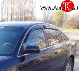 999 р. Комплект дефлекторов окон (ветровиков) 4 шт. (седан) Russtal Audi A6 C5 дорестайлинг, седан (1997-2001)  с доставкой в г. Майкоп