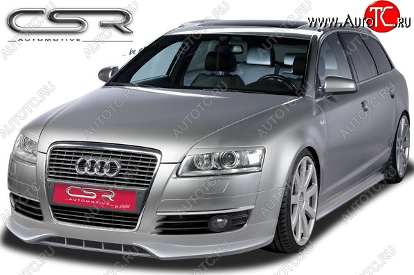 4 999 р. Накладка на передний бампер CSR v2 Audi A6 C6 дорестайлинг, седан (2004-2008)  с доставкой в г. Майкоп