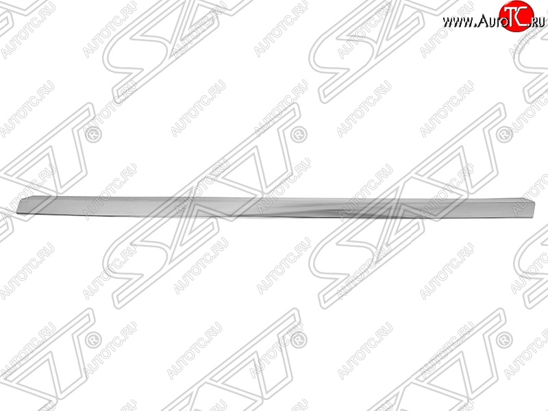 519 р. Молдинг переднего бампера SAT (левый, хром) Audi A6 C6 дорестайлинг, универсал (2004-2008)  с доставкой в г. Майкоп