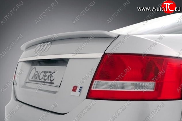 5 649 р. Лип спойлер CT Audi A6 C6 дорестайлинг, седан (2004-2008) (Неокрашенный)  с доставкой в г. Майкоп