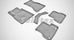 Износостойкие коврики в салон SeiNtex Premium 3D 4 шт. (ворсовые, серые) Audi A6  C7 (2010-2018) дорестайлинг, седан, дорестайлинг, универсал, рестайлинг, седан, рестайлинг, универсал