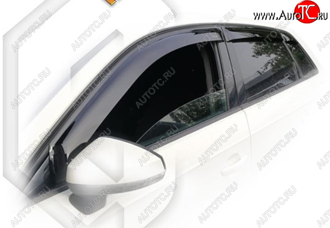 1 999 р. Дефлектора окон CA-Plastic Audi Q3 8U рестайлинг (2014-2018) (Classic полупрозрачный, Без хром молдинга)  с доставкой в г. Майкоп