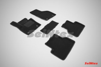 Комплект 3D ковриков в салон Seintex Audi Q3 8U дорестайлинг (2011-2015) (Чёрный)