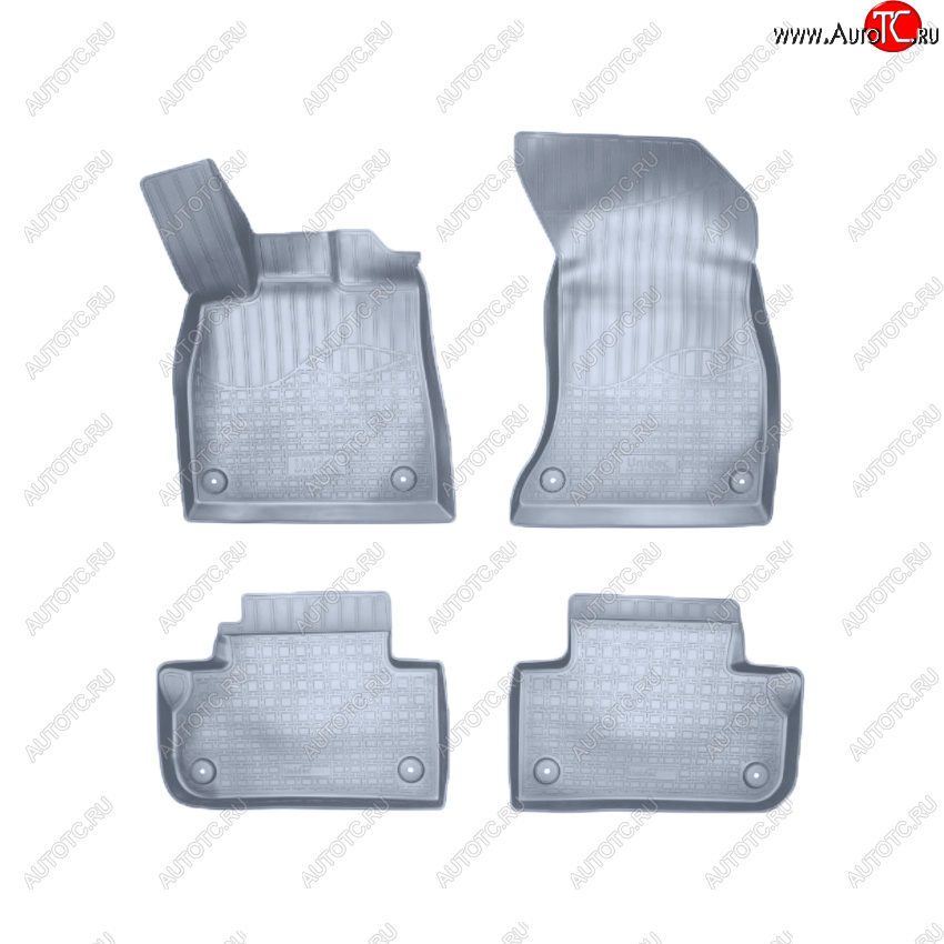 2 399 р. Коврики салонные Noplast  Audi Q5  FY (2017-2022) дорестайлинг, рестайлинг (Серый)  с доставкой в г. Майкоп