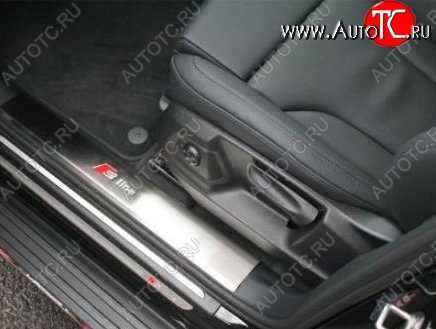 8 599 р. Накладки на порожки автомобиля S-line Audi Q5 8R рестайлинг (2012-2017)  с доставкой в г. Майкоп