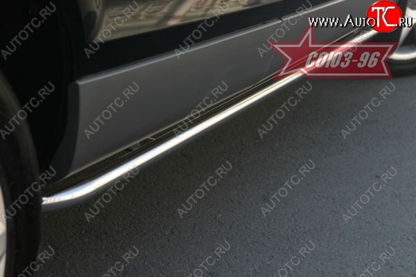 23 939 р. Защита порогов Souz-96 (d42) Audi Q7 4L дорестайлинг (2005-2009)  с доставкой в г. Майкоп