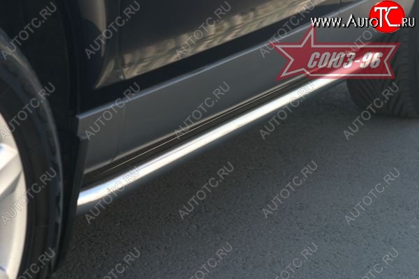 25 694 р. Защита порогов Souz-96 (d60) Audi Q7 4L дорестайлинг (2005-2009)  с доставкой в г. Майкоп