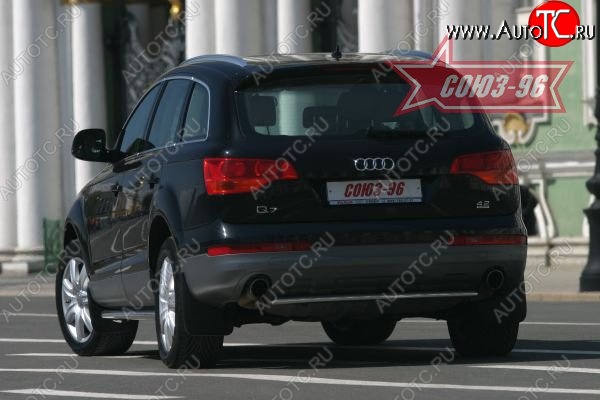 13 184 р. Защита заднего бампера Souz-96 (d 42) Audi Q7 4L дорестайлинг (2005-2009)  с доставкой в г. Майкоп