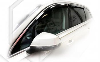 Дефлектора окон 4MB CA-Plastic Audi Q7 4M рестайлинг (2019-2022) (Classic полупрозрачный, Без хром.молдинга)