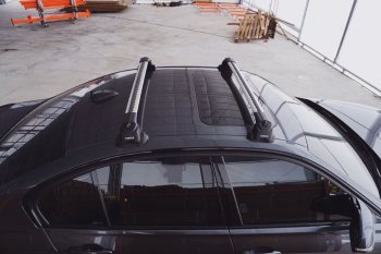 14 499 р. Багажник на крышу TURTLE Air3 Premium (в штатные места с резьбовым соединением) BMW 3 серия E90 седан дорестайлинг (2004-2008) (серебро)  с доставкой в г. Майкоп. Увеличить фотографию 4