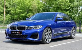 12 299 р. Сплиттер переднего М-бампера М-Perfomance  BMW 3 серия  G20 (2018-2022) седан (цвет: черный глянец)  с доставкой в г. Майкоп. Увеличить фотографию 13