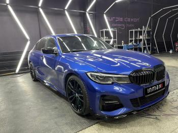12 299 р. Сплиттер переднего М-бампера М-Perfomance  BMW 3 серия  G20 (2018-2022) седан (цвет: черный глянец)  с доставкой в г. Майкоп. Увеличить фотографию 4