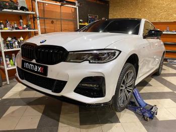 12 299 р. Сплиттер переднего М-бампера М-Perfomance  BMW 3 серия  G20 (2018-2022) седан (цвет: черный глянец)  с доставкой в г. Майкоп. Увеличить фотографию 5