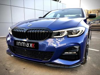 12 299 р. Сплиттер переднего М-бампера М-Perfomance  BMW 3 серия  G20 (2018-2022) седан (цвет: черный глянец)  с доставкой в г. Майкоп. Увеличить фотографию 8