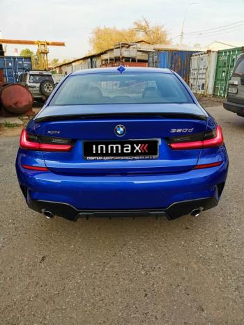 12 999 р. Диффузор заднего бампера М-Perfomance 320 Inmax BMW 3 серия G20 седан (2018-2022) (цвет: черный глянец)  с доставкой в г. Майкоп. Увеличить фотографию 10