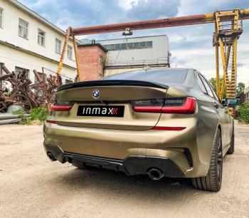 12 999 р. Диффузор заднего бампера М-Perfomance 320 Inmax BMW 3 серия G20 седан (2018-2022) (цвет: черный глянец)  с доставкой в г. Майкоп. Увеличить фотографию 11