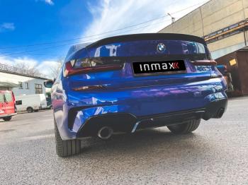 12 999 р. Диффузор заднего бампера М-Perfomance 320 Inmax BMW 3 серия G20 седан (2018-2022) (цвет: черный глянец)  с доставкой в г. Майкоп. Увеличить фотографию 12