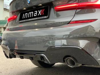 12 999 р. Диффузор заднего бампера М-Perfomance 320 Inmax BMW 3 серия G20 седан (2018-2022) (цвет: черный глянец)  с доставкой в г. Майкоп. Увеличить фотографию 3